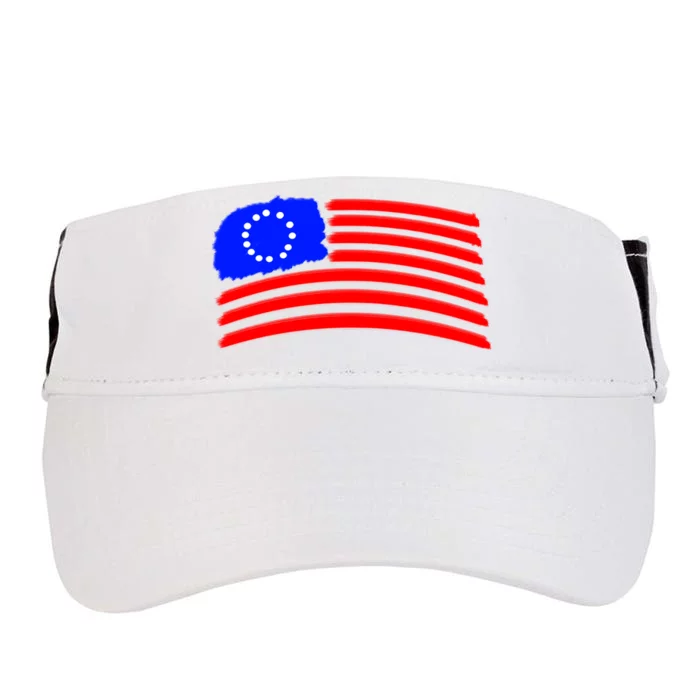 Betsy Ross Original Painted Flag Adult Drive Performance Visor