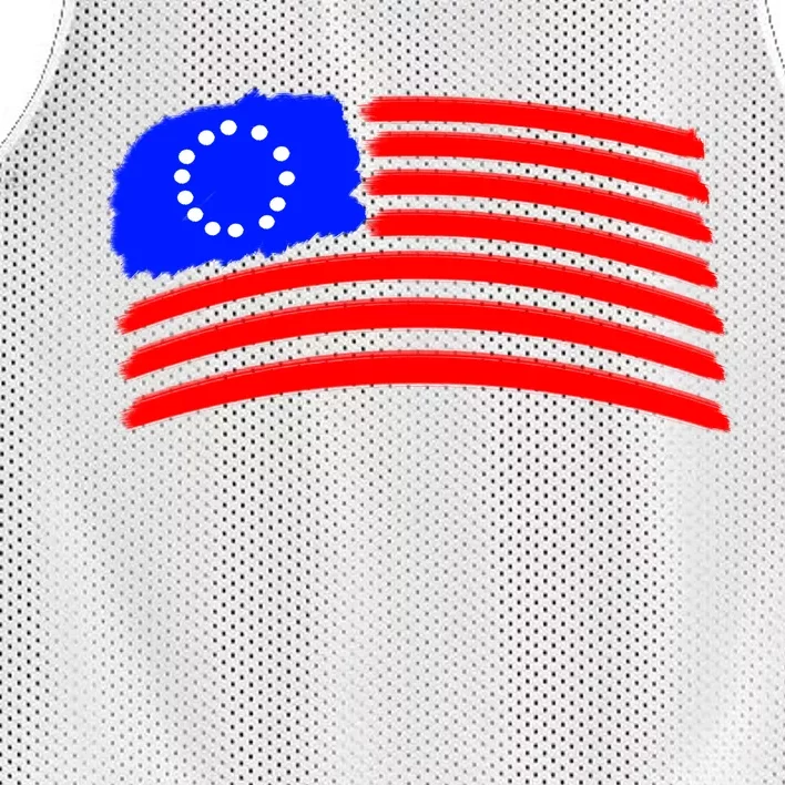 Betsy Ross Original Painted Flag Mesh Reversible Basketball Jersey Tank