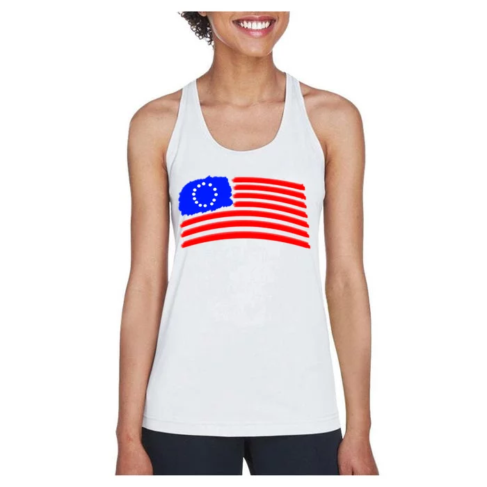 Betsy Ross Original Painted Flag Women's Racerback Tank