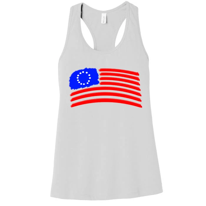 Betsy Ross Original Painted Flag Women's Racerback Tank