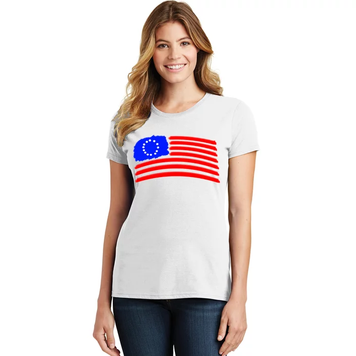 Betsy Ross Original Painted Flag Women's T-Shirt