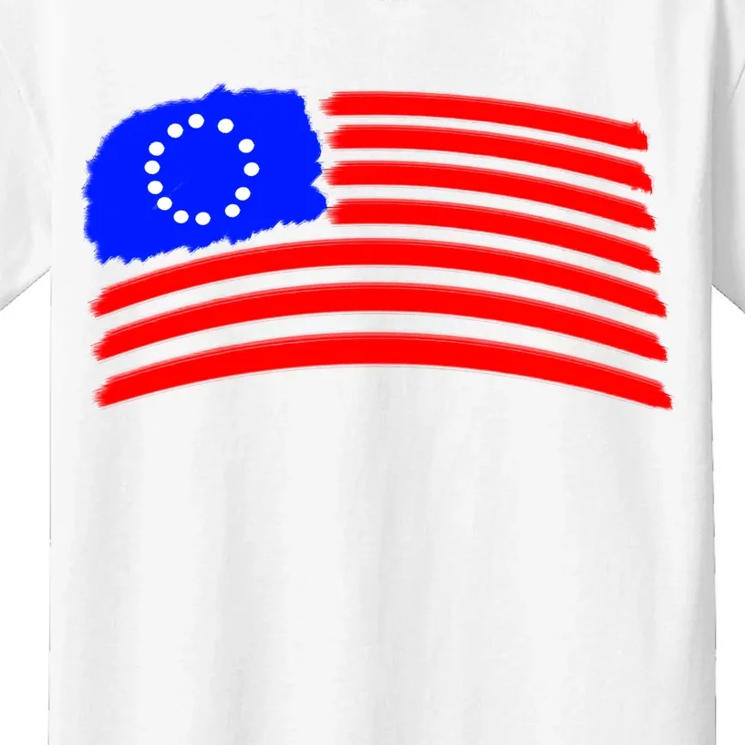 Betsy Ross Original Painted Flag Kids T-Shirt