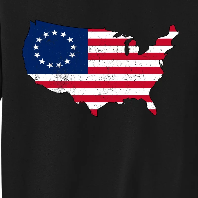 Betsy Ross USA Flag Revolutionary War Tall Sweatshirt