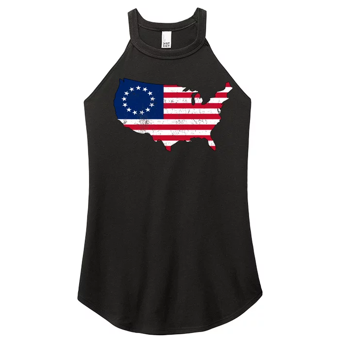 Betsy Ross USA Flag Revolutionary War Women’s Perfect Tri Rocker Tank