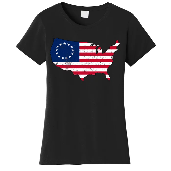 Betsy Ross USA Flag Revolutionary War Women's T-Shirt