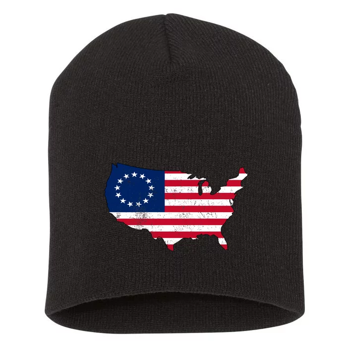 Betsy Ross USA Flag Revolutionary War Short Acrylic Beanie