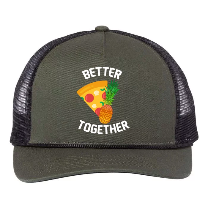 Better Together Pineapple On Pizza Retro Rope Trucker Hat Cap