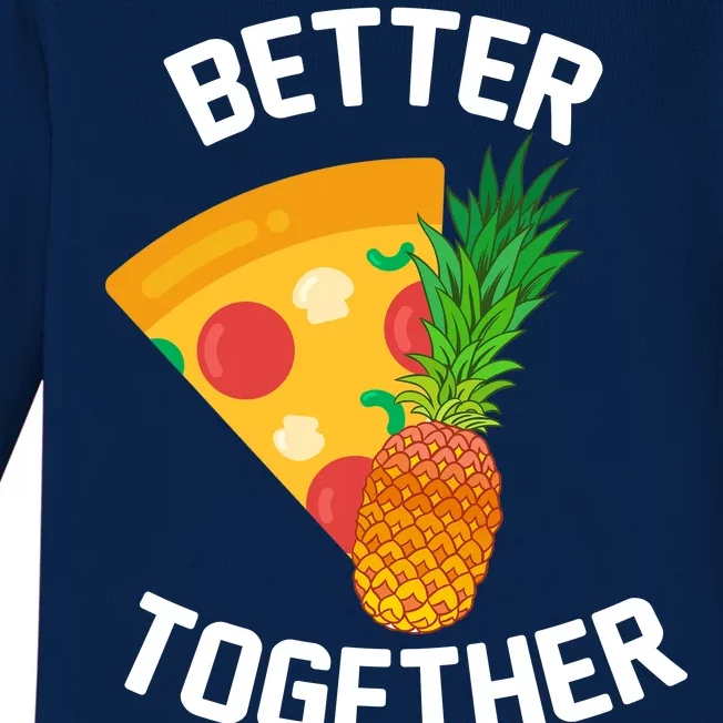 Better Together Pineapple On Pizza Baby Long Sleeve Bodysuit