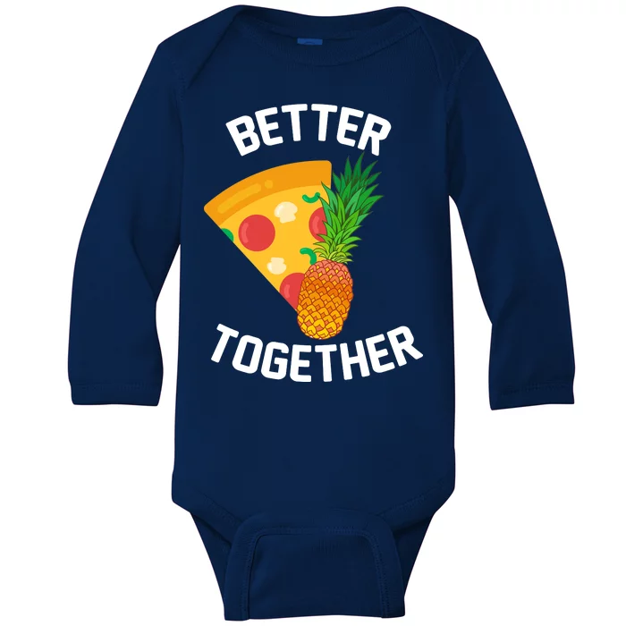 Better Together Pineapple On Pizza Baby Long Sleeve Bodysuit