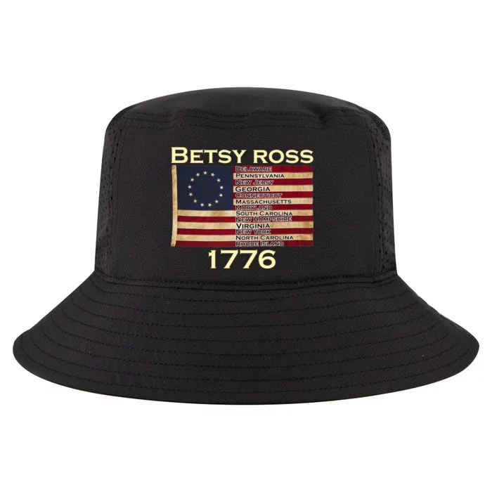 Betty Ross Original Colonies Flag Cool Comfort Performance Bucket Hat