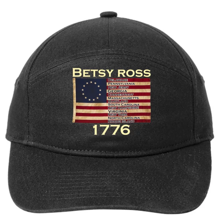 Betty Ross Original Colonies Flag 7-Panel Snapback Hat