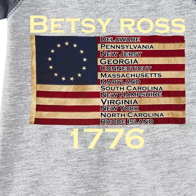 Betty Ross Original Colonies Flag Infant Baby Jersey Bodysuit