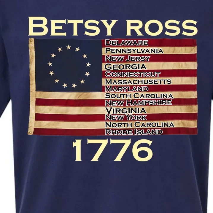 Betty Ross Original Colonies Flag Sueded Cloud Jersey T-Shirt