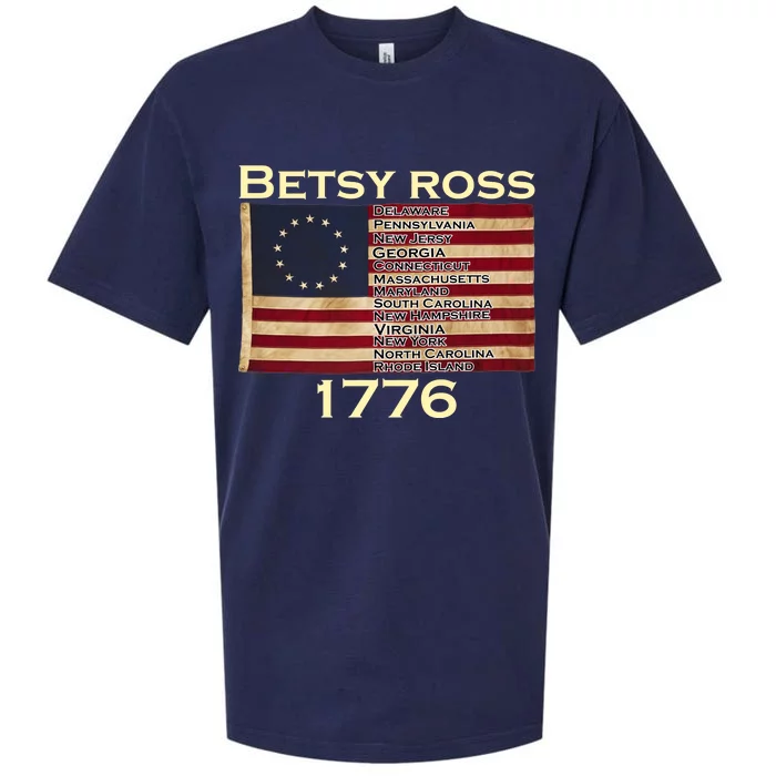 Betty Ross Original Colonies Flag Sueded Cloud Jersey T-Shirt