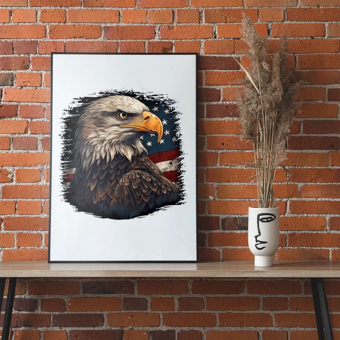 Bald Eagle Us American Flag 4th Of July Proud Patriotic Poster