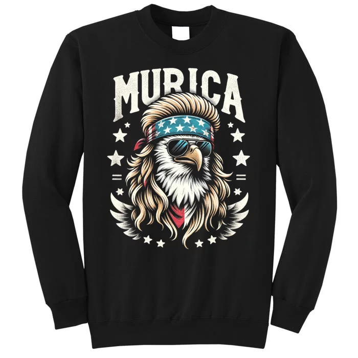 Bald Eagle Us Flag Murica! Patriotic American July 4th Sweatshirt