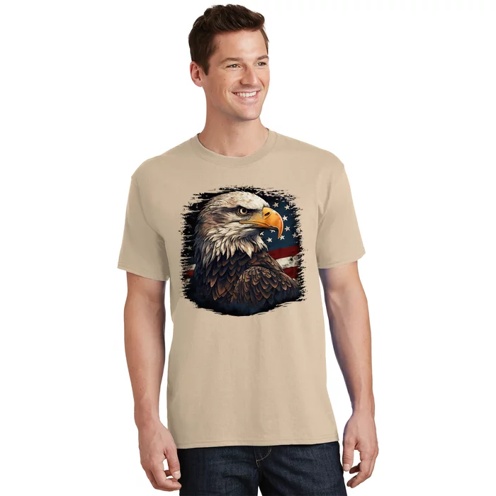 Bald Eagle Us American Flag 4th Of July Proud Patriotic T-Shirt