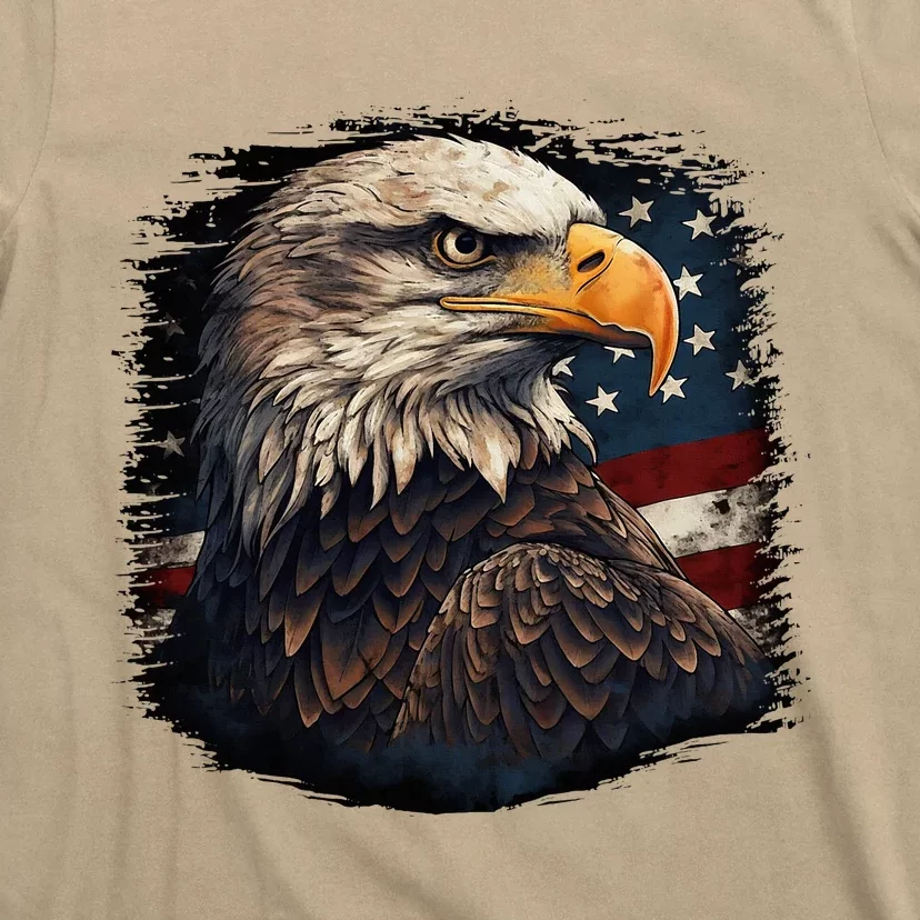 Bald Eagle Us American Flag 4th Of July Proud Patriotic T-Shirt