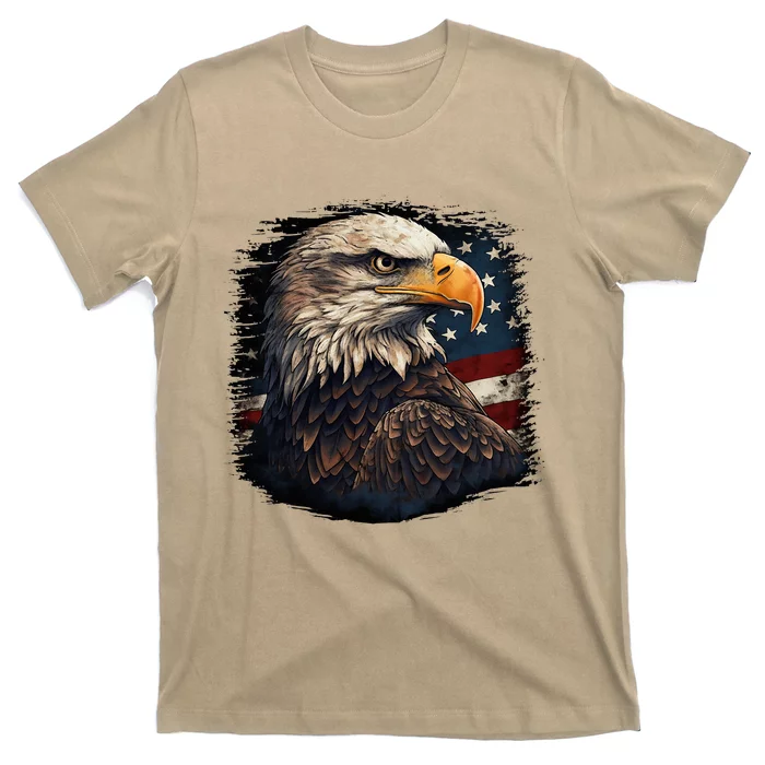 Bald Eagle Us American Flag 4th Of July Proud Patriotic T-Shirt