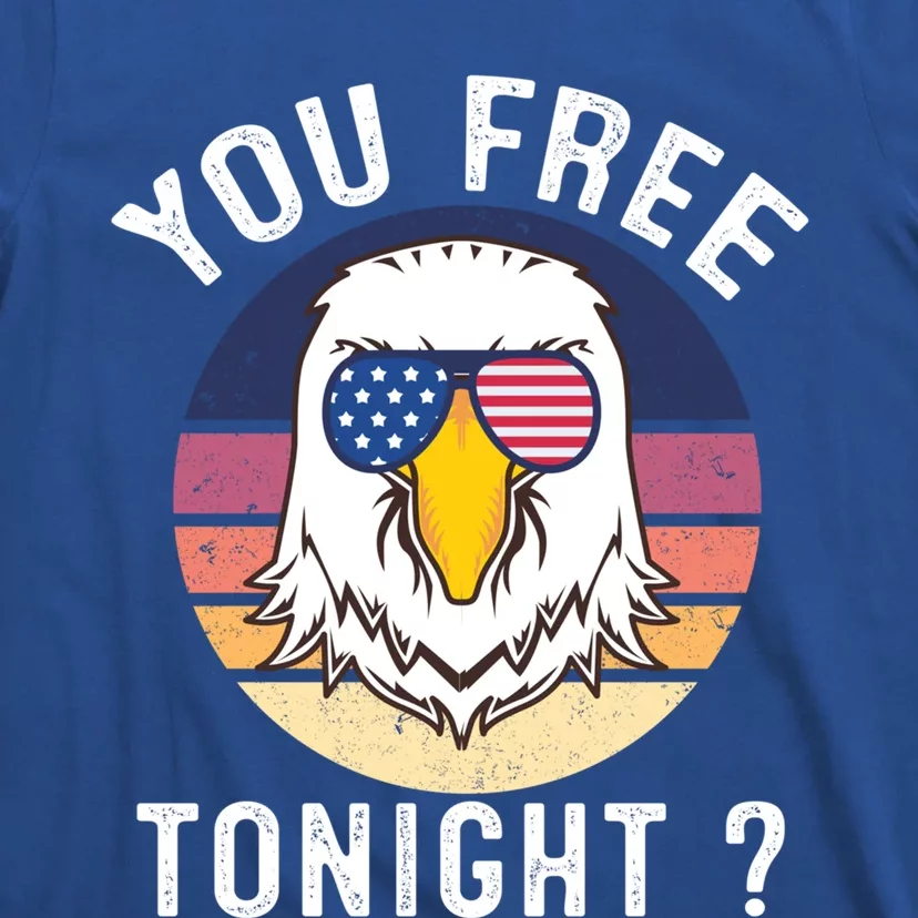 Bald Eagle Usa Flag Sunglasses Funny You Free Tonight ? Cute Gift T-Shirt