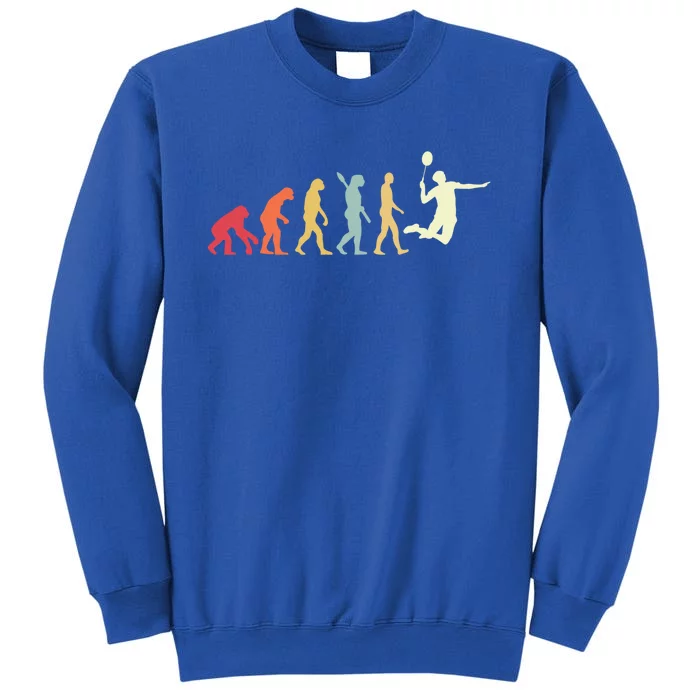 Badminton Evolution Vintage Retro Sports Funny Badminton Gift Tall Sweatshirt