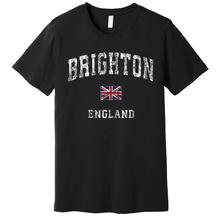 Brighton England Vintage Athletic Sports Premium T-Shirt