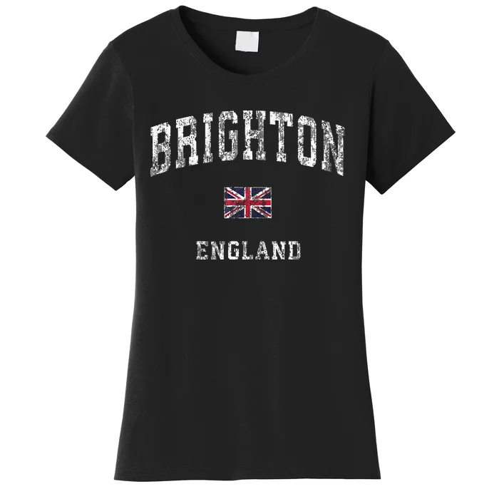 Brighton England Vintage Athletic Sports Women's T-Shirt