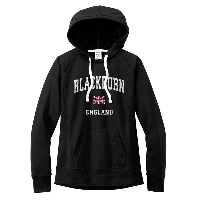 Blackburn England Vintage Athletic Sports Design Women's Fleece Hoodie