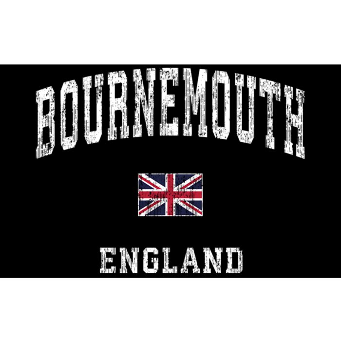 Bournemouth England Vintage Athletic Sports Design Bumper Sticker