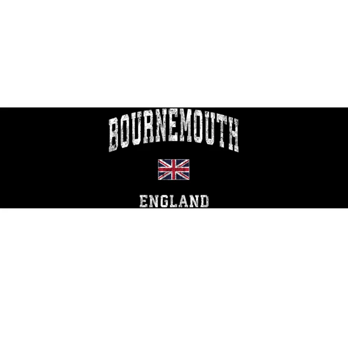 Bournemouth England Vintage Athletic Sports Design Bumper Sticker