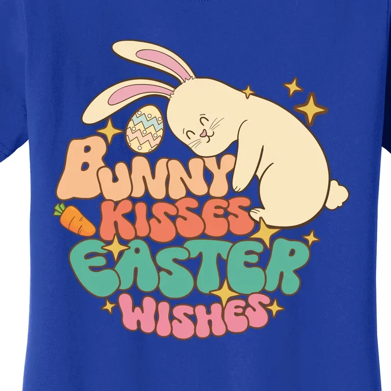 Bunny Easter Wishes Retro Groovy Rabbit Easter Day Great Gift Women's T-Shirt