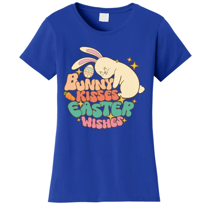 Bunny Easter Wishes Retro Groovy Rabbit Easter Day Great Gift Women's T-Shirt