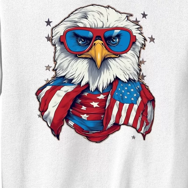 Bald Eagle With American Flag IA Sweatshirt