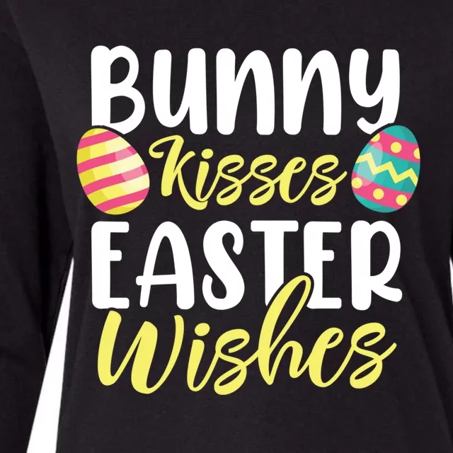 Bunny Easter Wishes Gift Womens Cotton Relaxed Long Sleeve T-Shirt