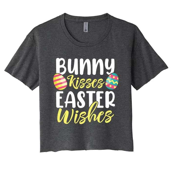 Bunny Easter Wishes Gift Women's Crop Top Tee