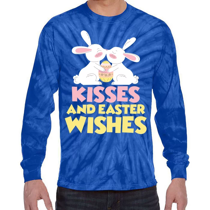 Bunny Easter Wishes Rabbit Easter Egg Easter Day Gift Tie-Dye Long Sleeve Shirt