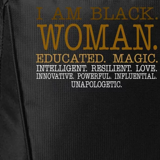 Black Educated Woman Quote City Backpack