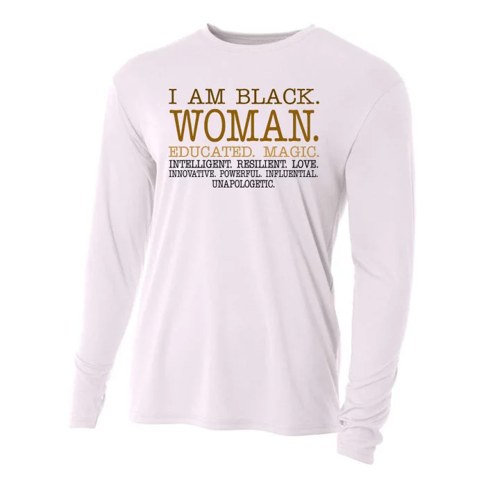 Black Educated Woman Quote Cooling Performance Long Sleeve Crew