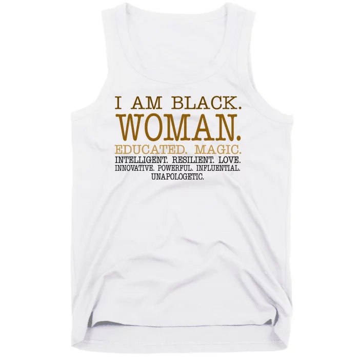 Black Educated Woman Quote Tank Top