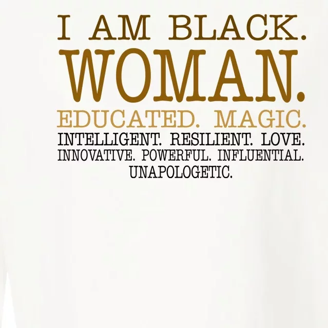 Black Educated Woman Quote Cropped Pullover Crew