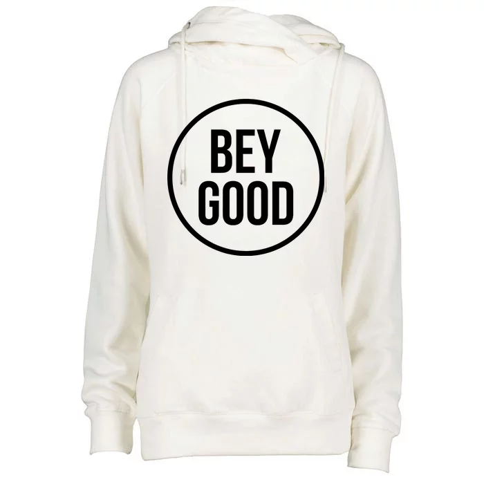 Bey Good Circle Logo Womens Funnel Neck Pullover Hood