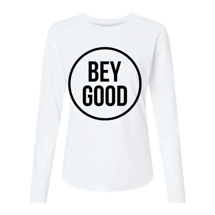 Bey Good Circle Logo Womens Cotton Relaxed Long Sleeve T-Shirt