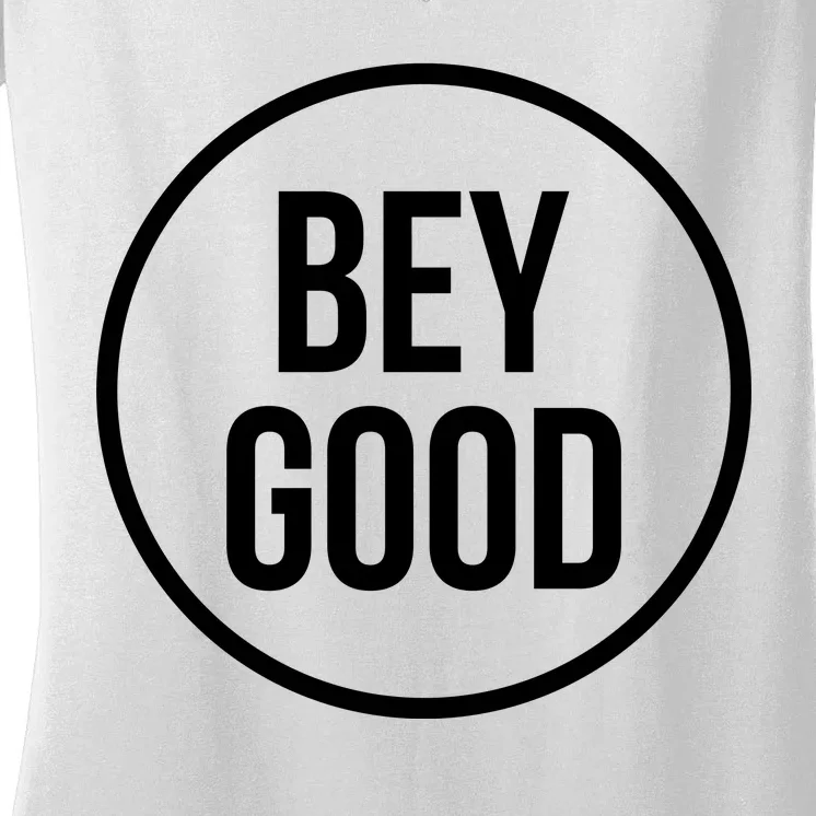 Bey Good Circle Logo Women's V-Neck T-Shirt