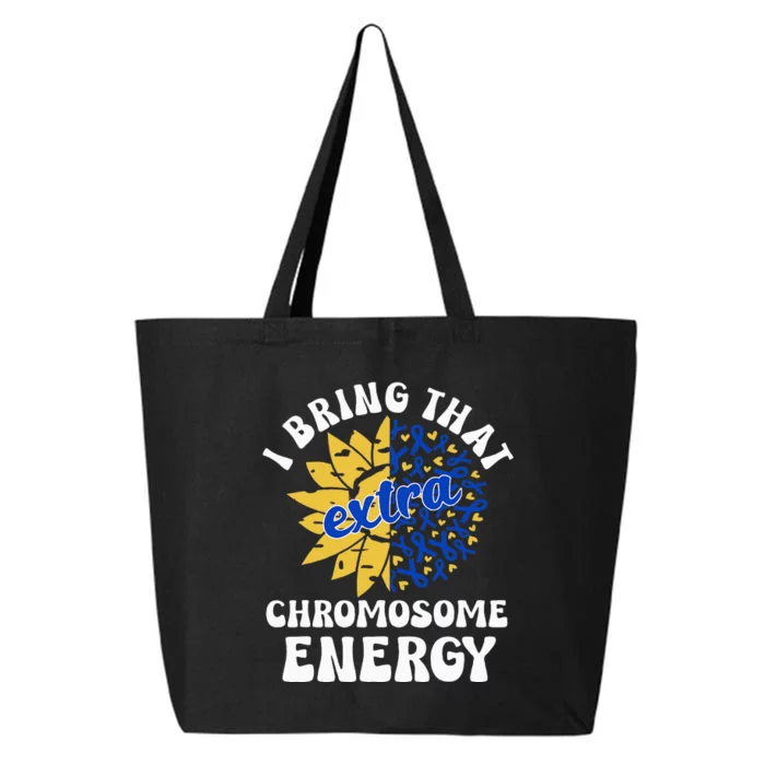 Be Extra Yellow And Blue Smile Face Down Syndrome Awareness 25L Jumbo Tote