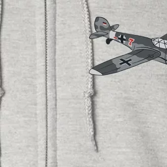 BF 109 Aircraft Full Zip Hoodie