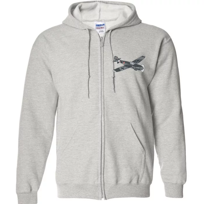 BF 109 Aircraft Full Zip Hoodie