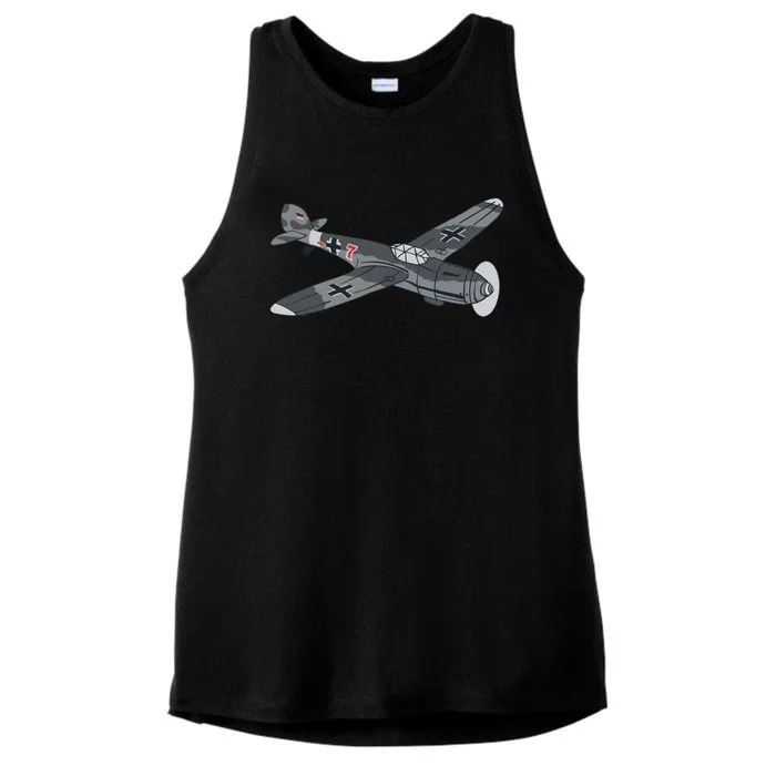 BF 109 Aircraft Ladies Tri-Blend Wicking Tank