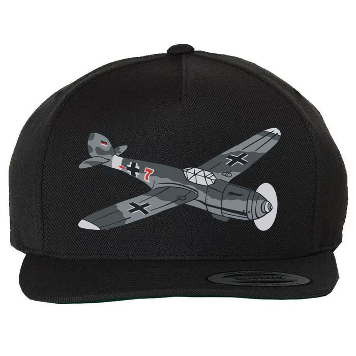 BF 109 Aircraft Wool Snapback Cap