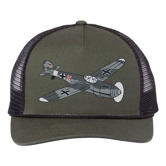 BF 109 Aircraft Retro Rope Trucker Hat Cap