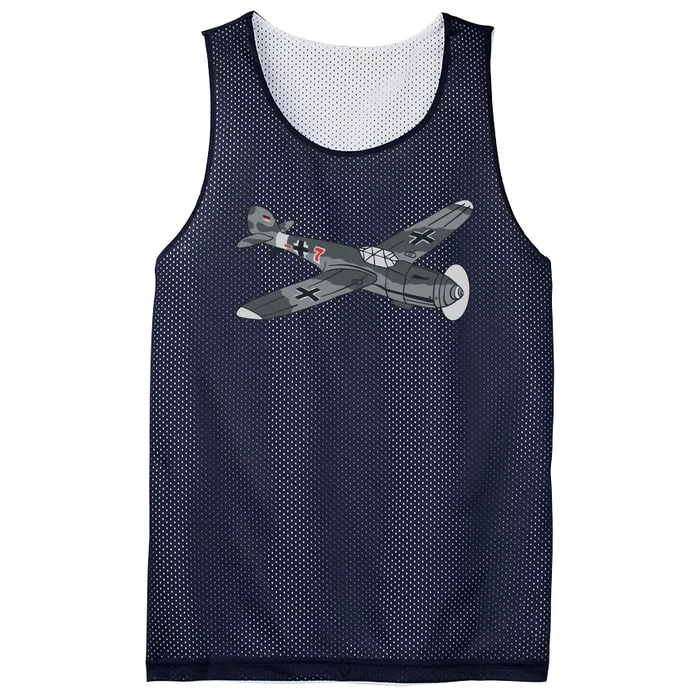 BF 109 Aircraft Mesh Reversible Basketball Jersey Tank